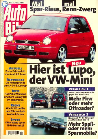 Deckblatt Auto Bild (06/1998)
